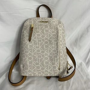 Calvin Klein backpack. Tan. Never used. With tags.